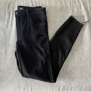 KUT from the Kloth Connie High Rise Fab Ab Ankle Skinny Black Jeans